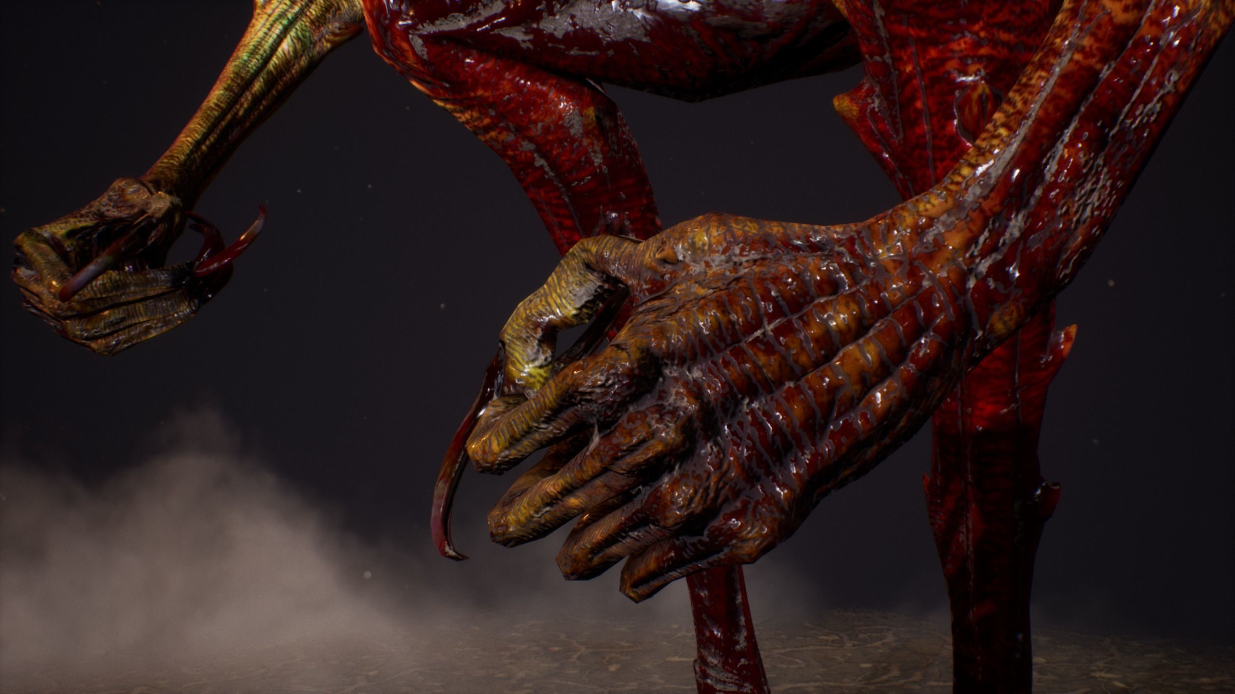 Demon 6 tall blind creature Low-poly 3D model_7