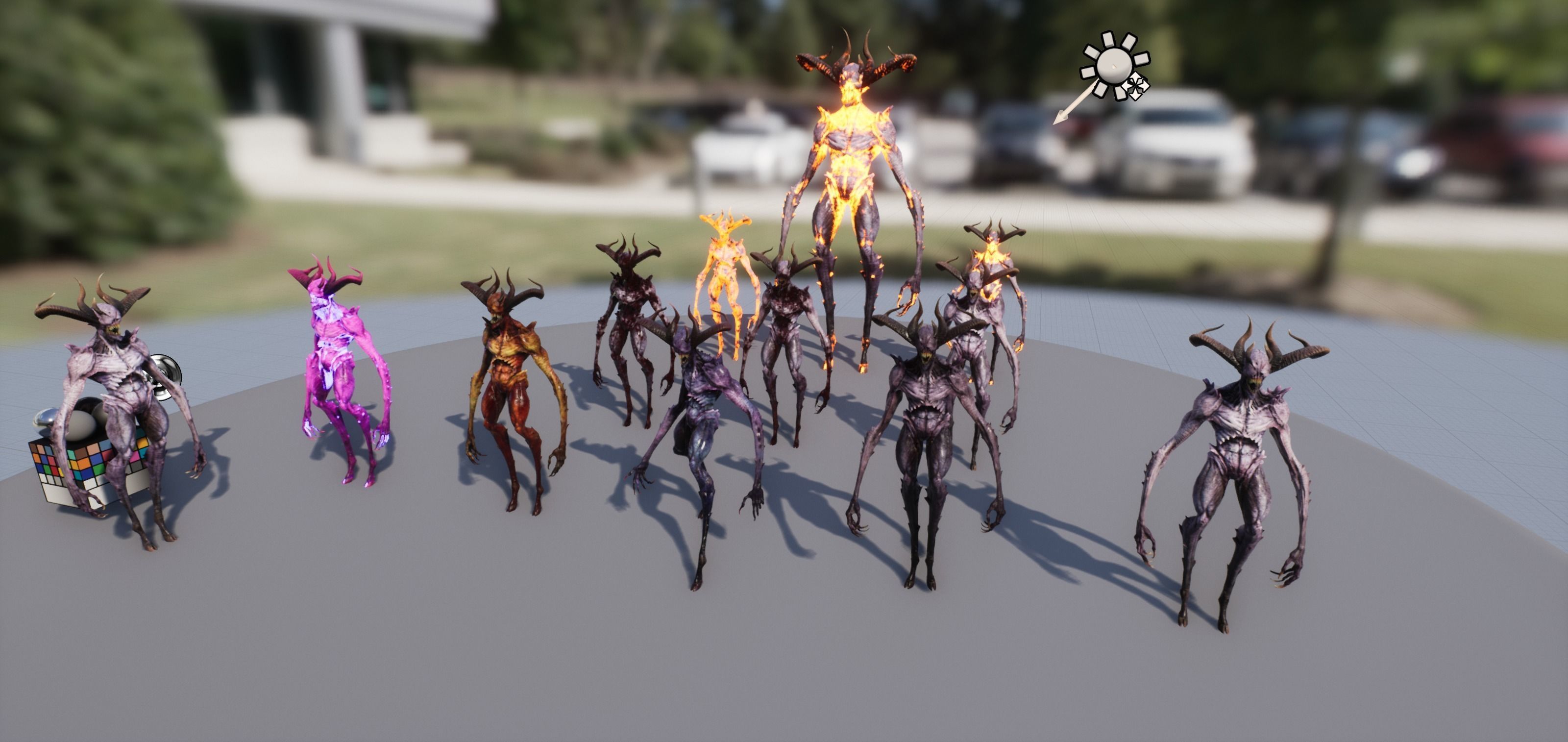 Demon 6 tall blind creature Low-poly 3D model_25