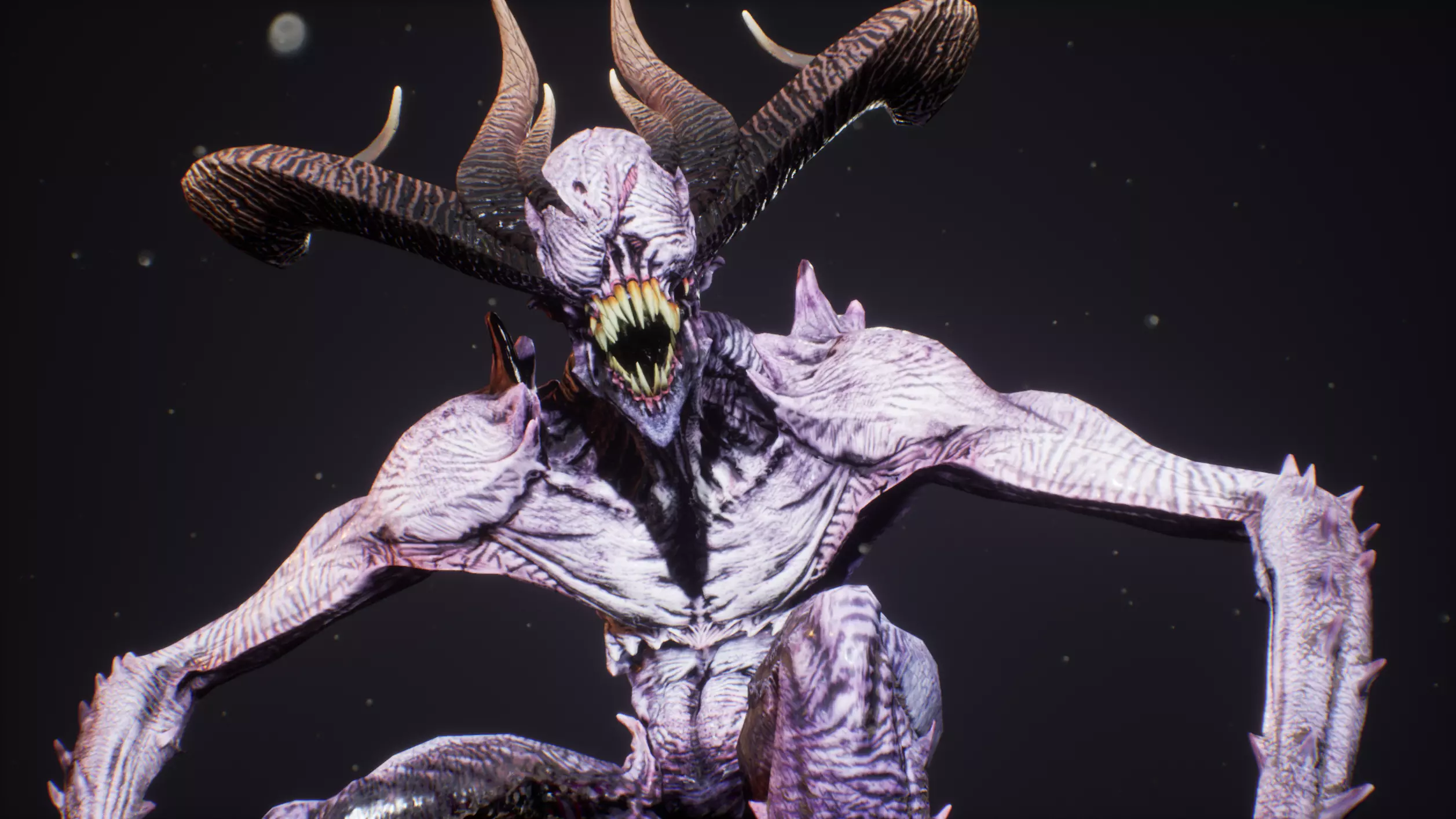 Demon 6 tall blind creature Low-poly 3D model_0