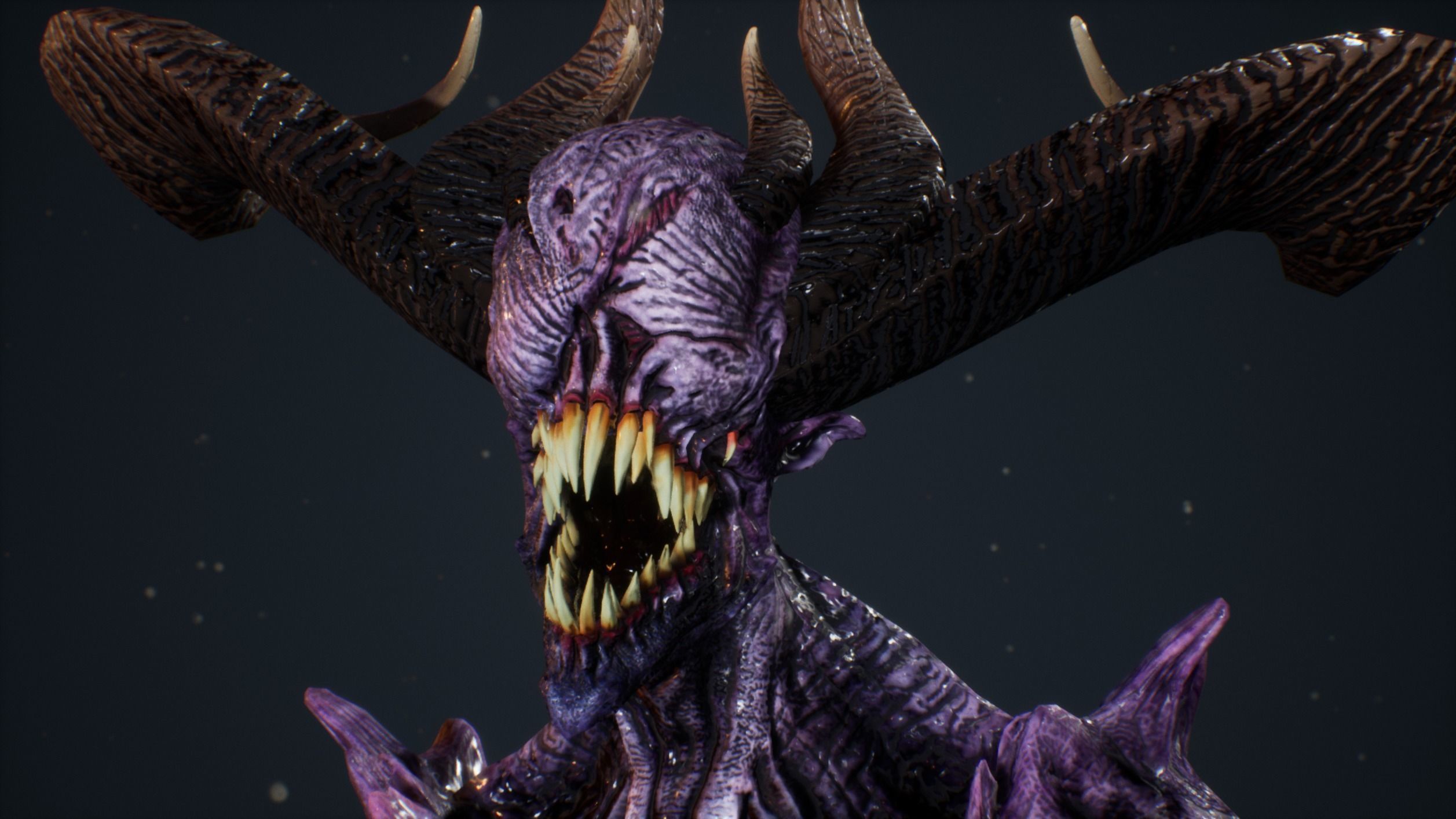 Demon 6 tall blind creature Low-poly 3D model_18