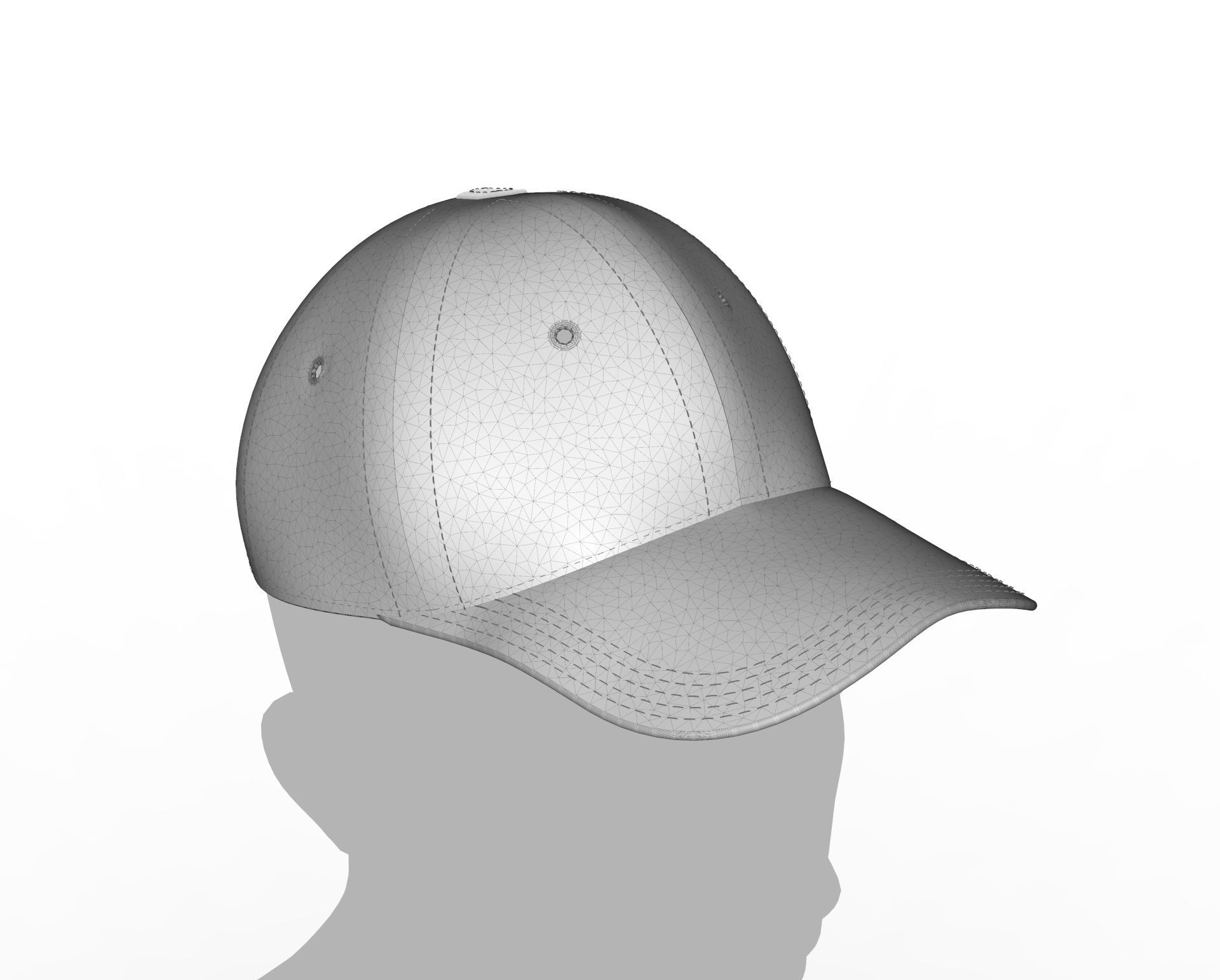 Baseball Cap 3D model_15