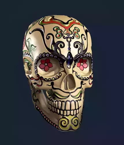 Sugar skull 3D print model