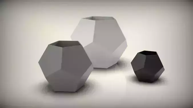 Dodecahedron Vase 100 150 200 mm