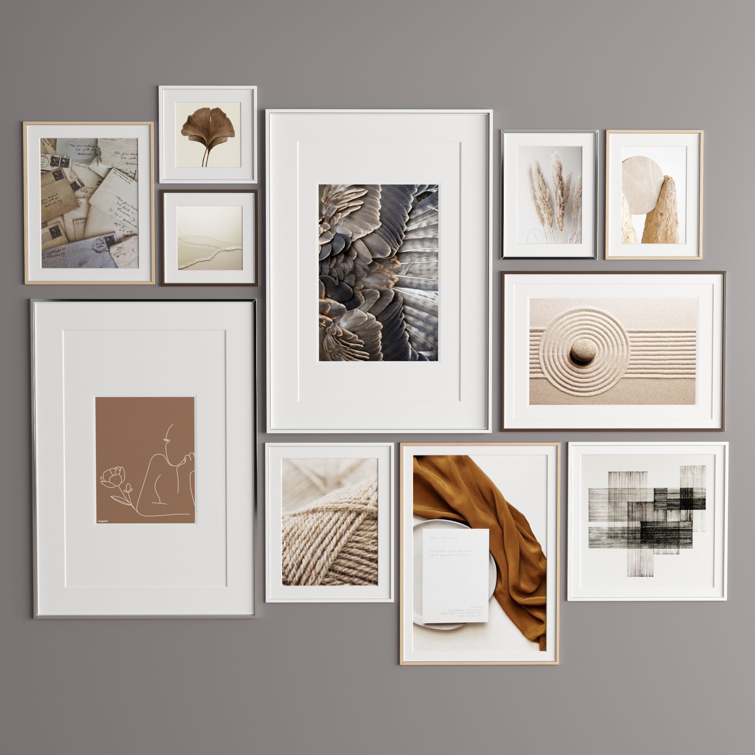 Art Frame 302 Low-poly 3D model_1