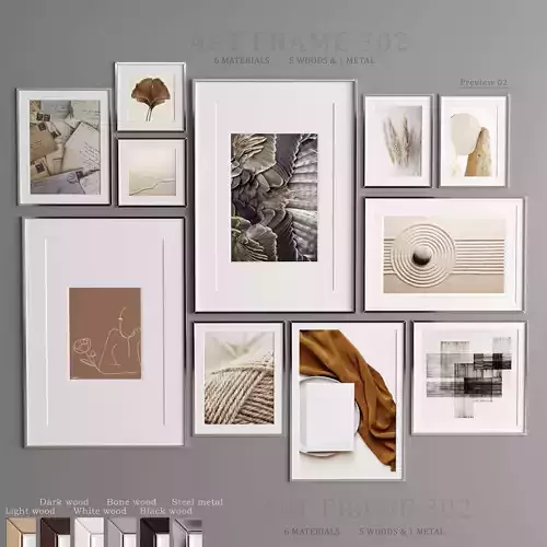 Art Frame 302 Low-poly 3D model