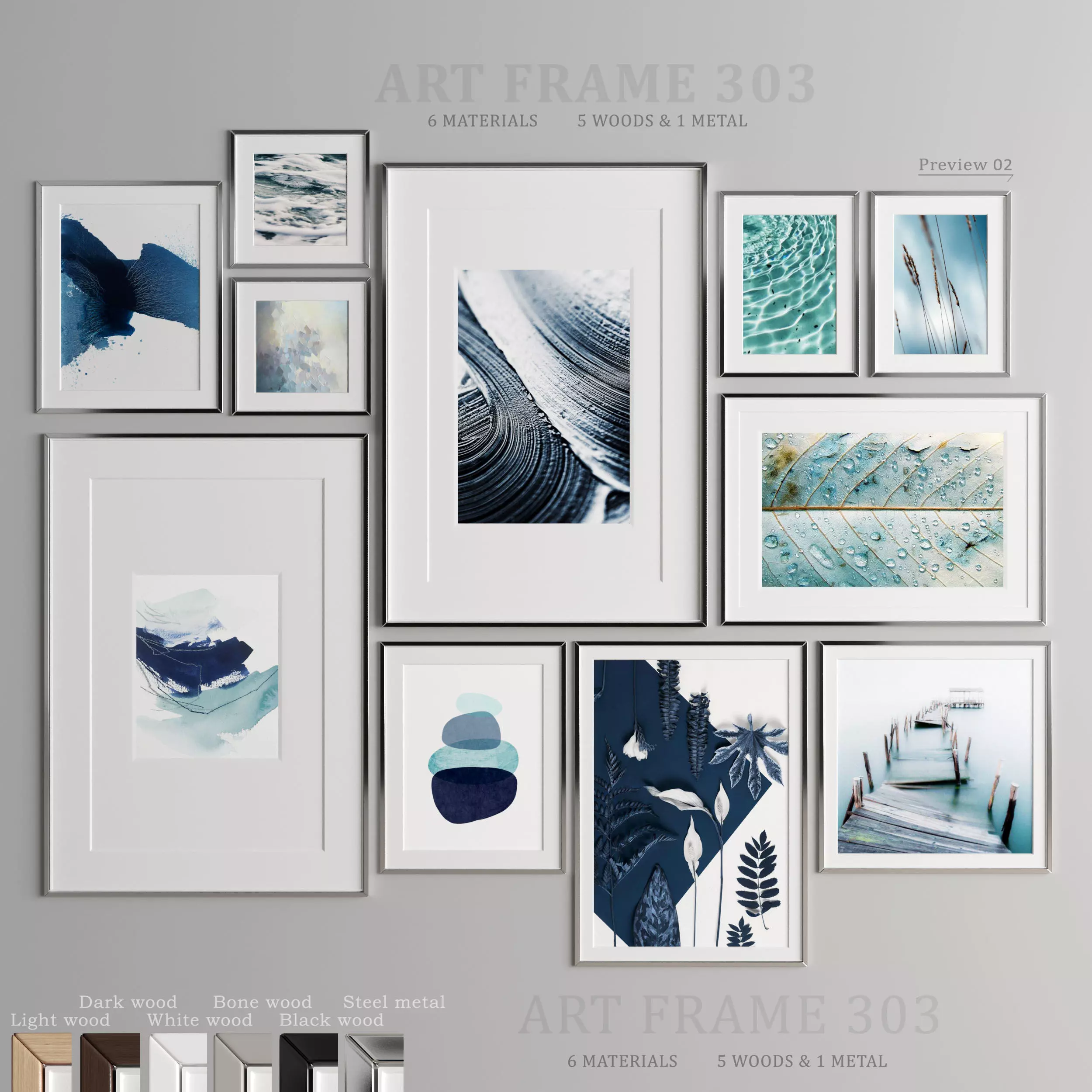 Art Frame 303 Low-poly 3D model_0