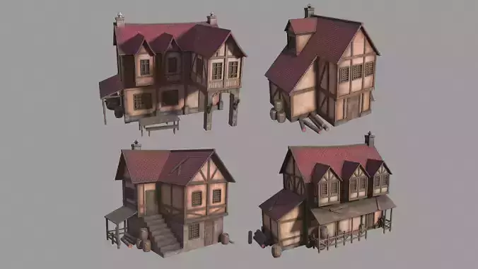 Inn collection house with roof