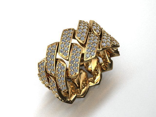 CUBAN RING SQUARE SIZE 7 USA 3D print model_2