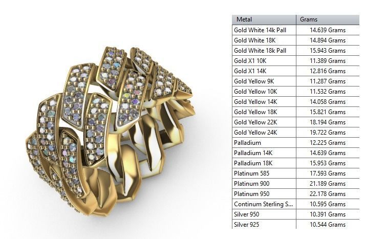 CUBAN RING SQUARE SIZE 7 USA 3D print model_6