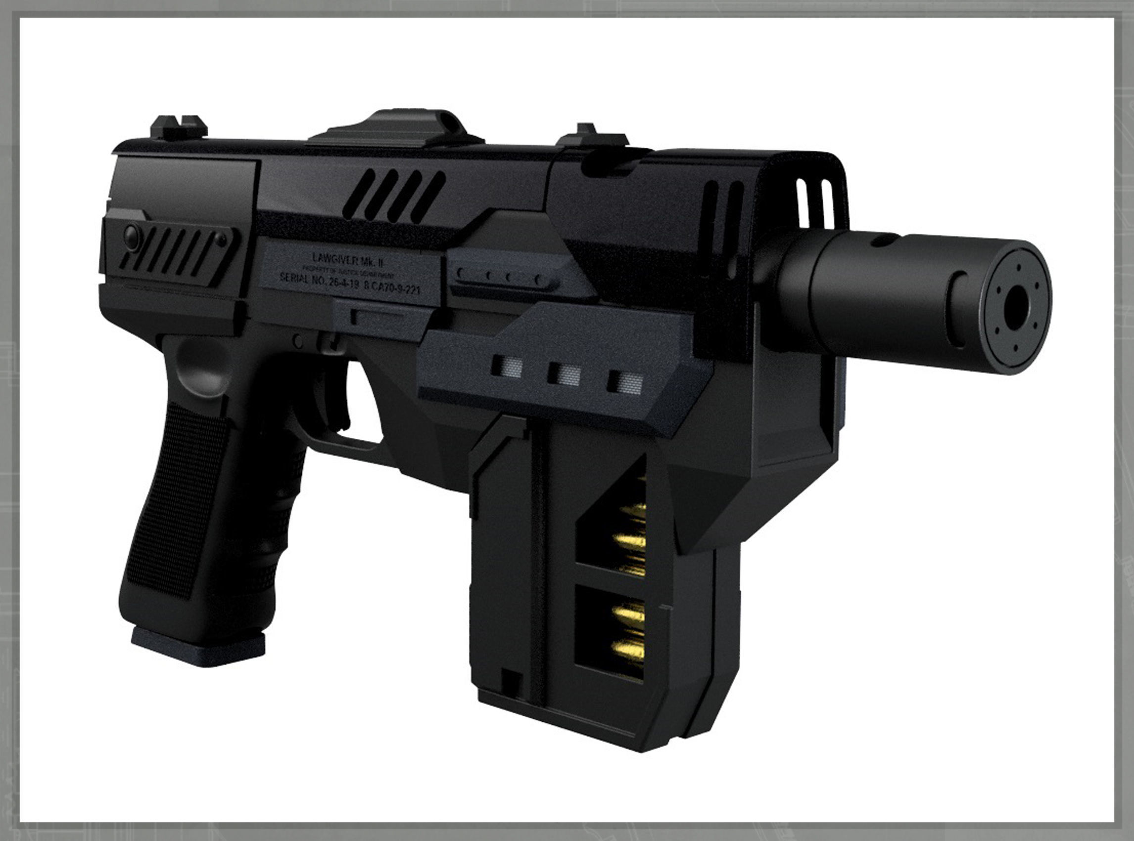 Dredd 2012 Lawgiver 3D print model_7