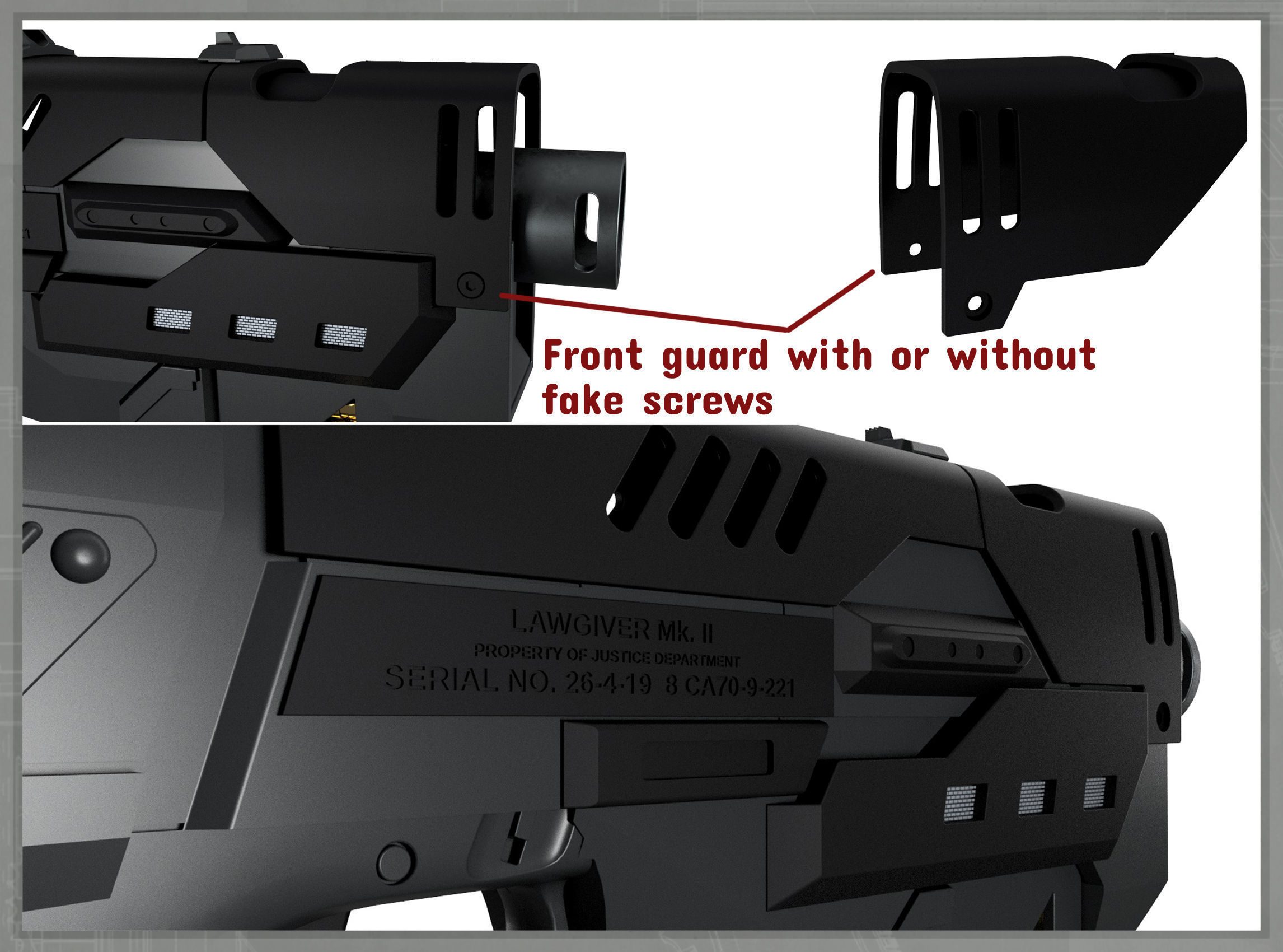 Dredd 2012 Lawgiver 3D print model_10