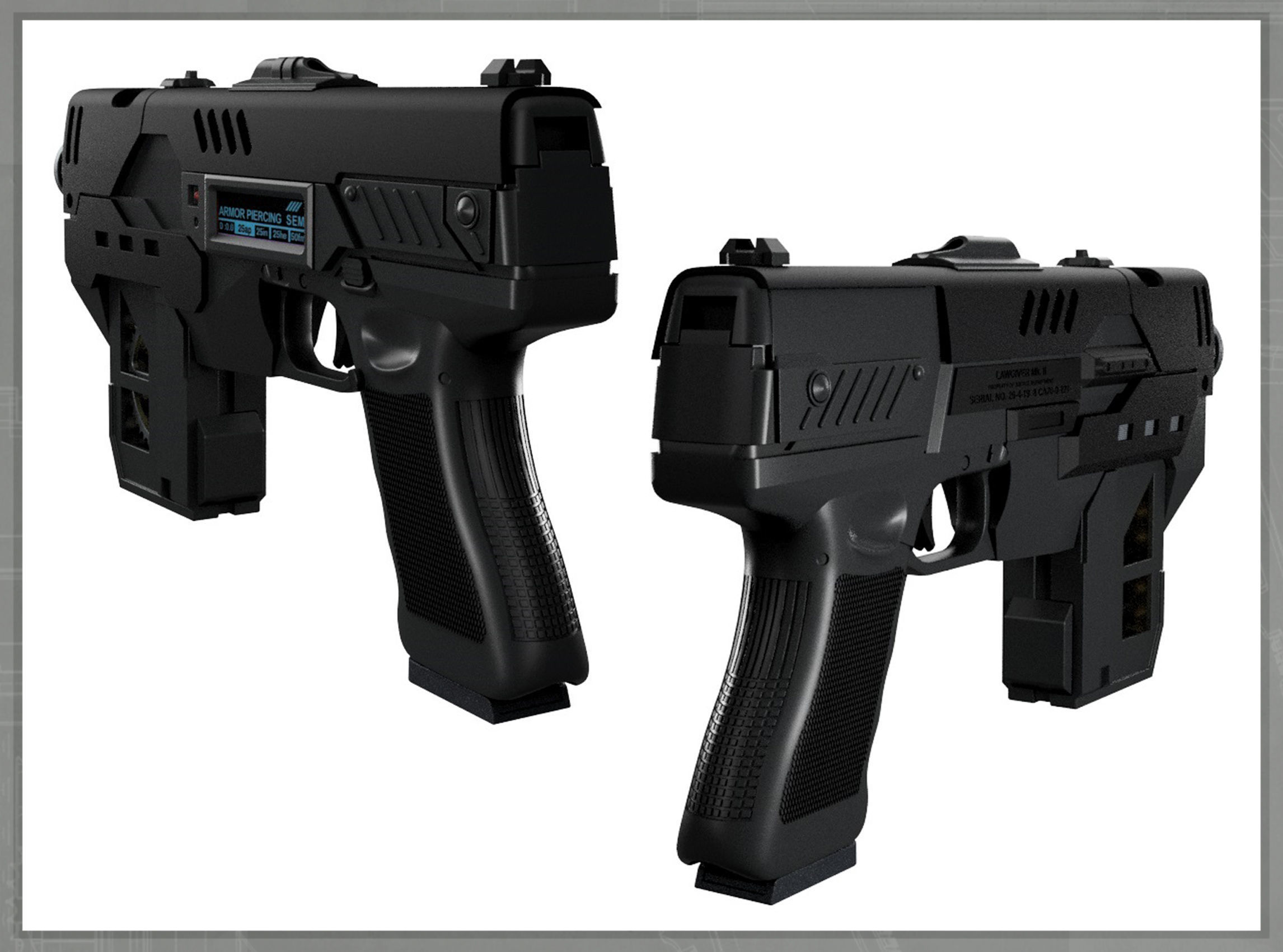 Dredd 2012 Lawgiver 3D print model_2