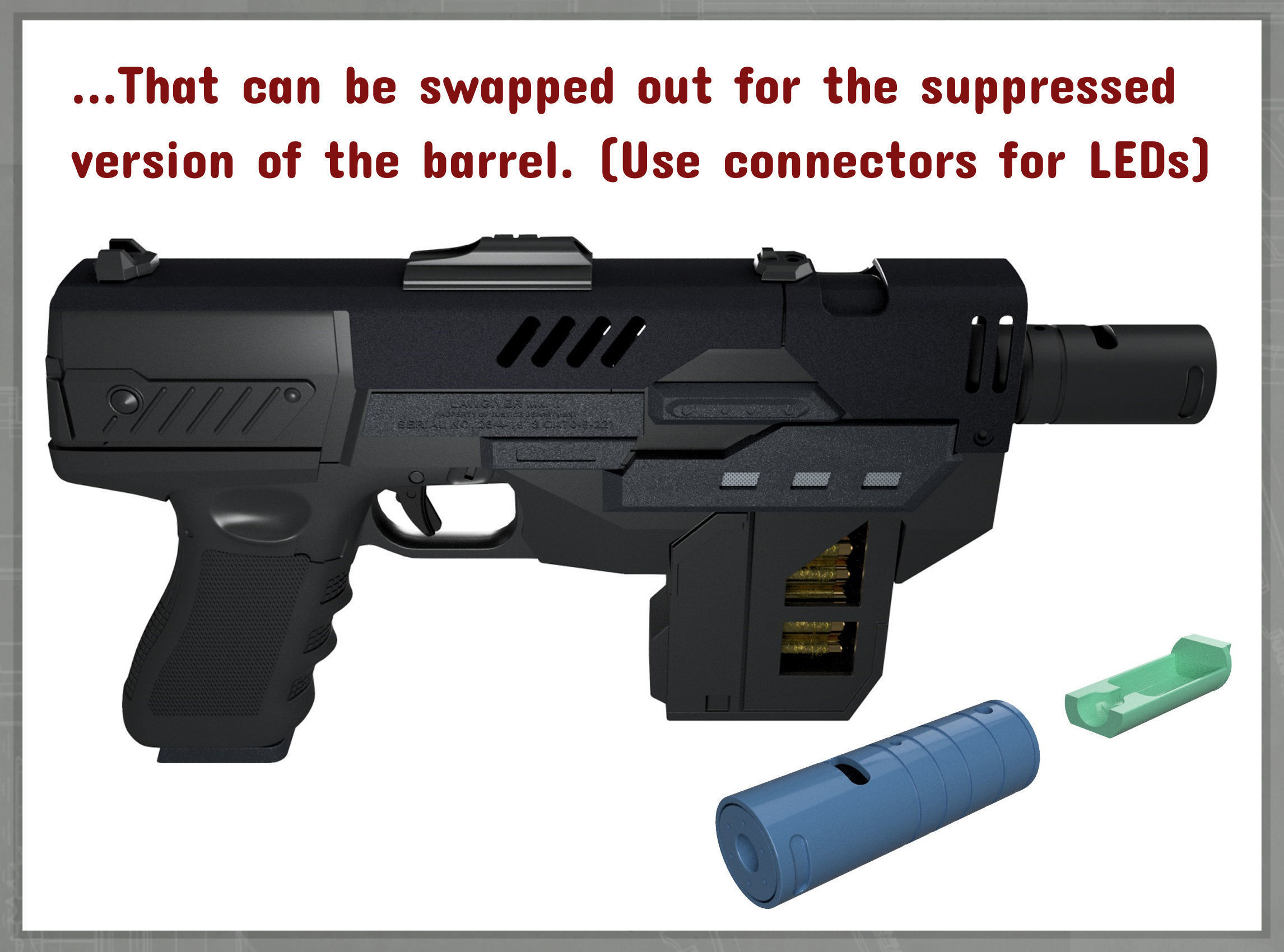 Dredd 2012 Lawgiver 3D print model_6