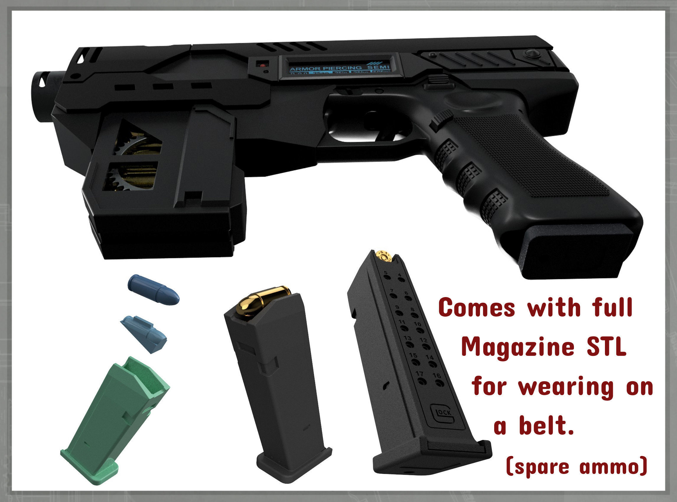 Dredd 2012 Lawgiver 3D print model_3