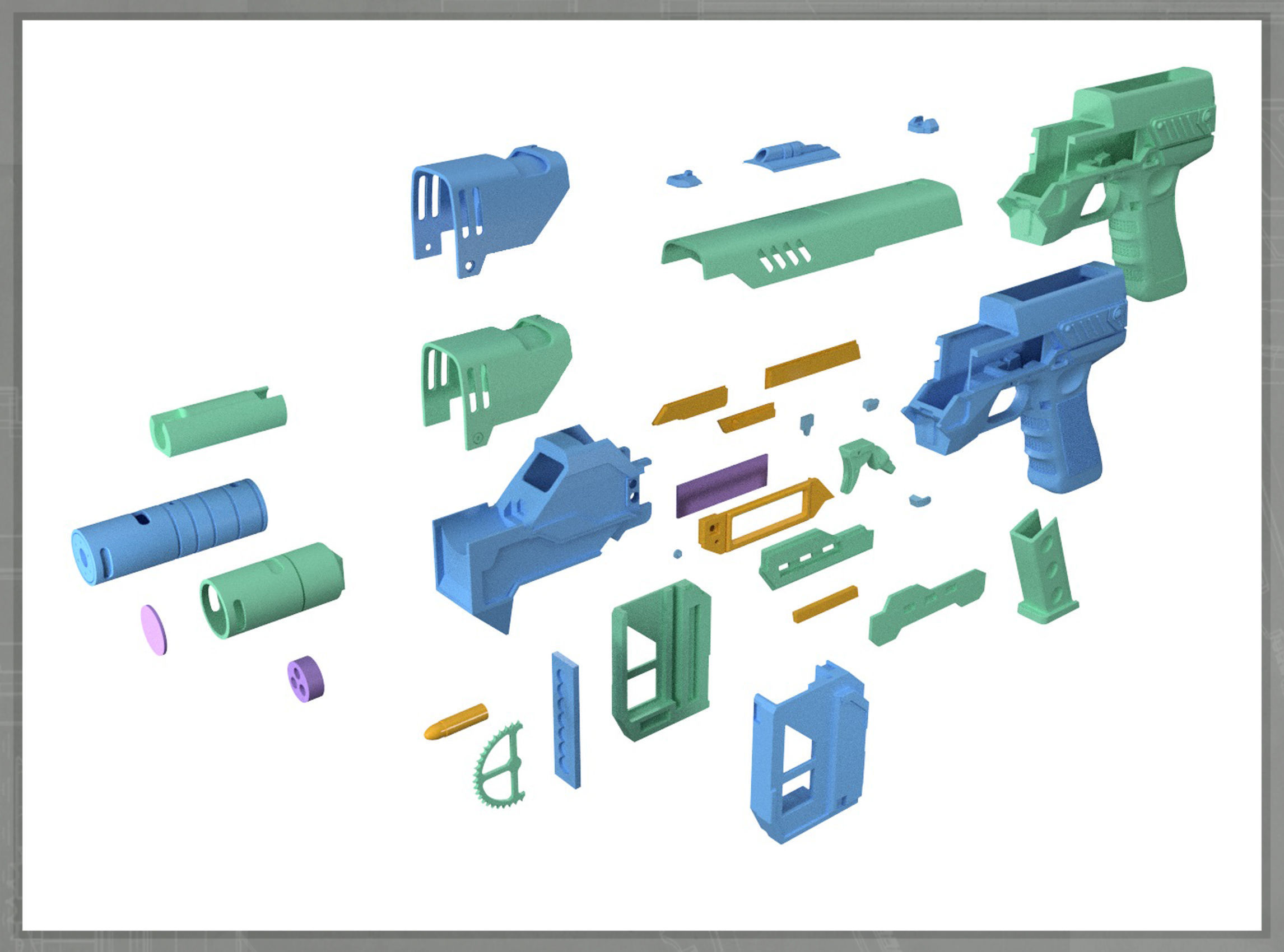 Dredd 2012 Lawgiver 3D print model_15