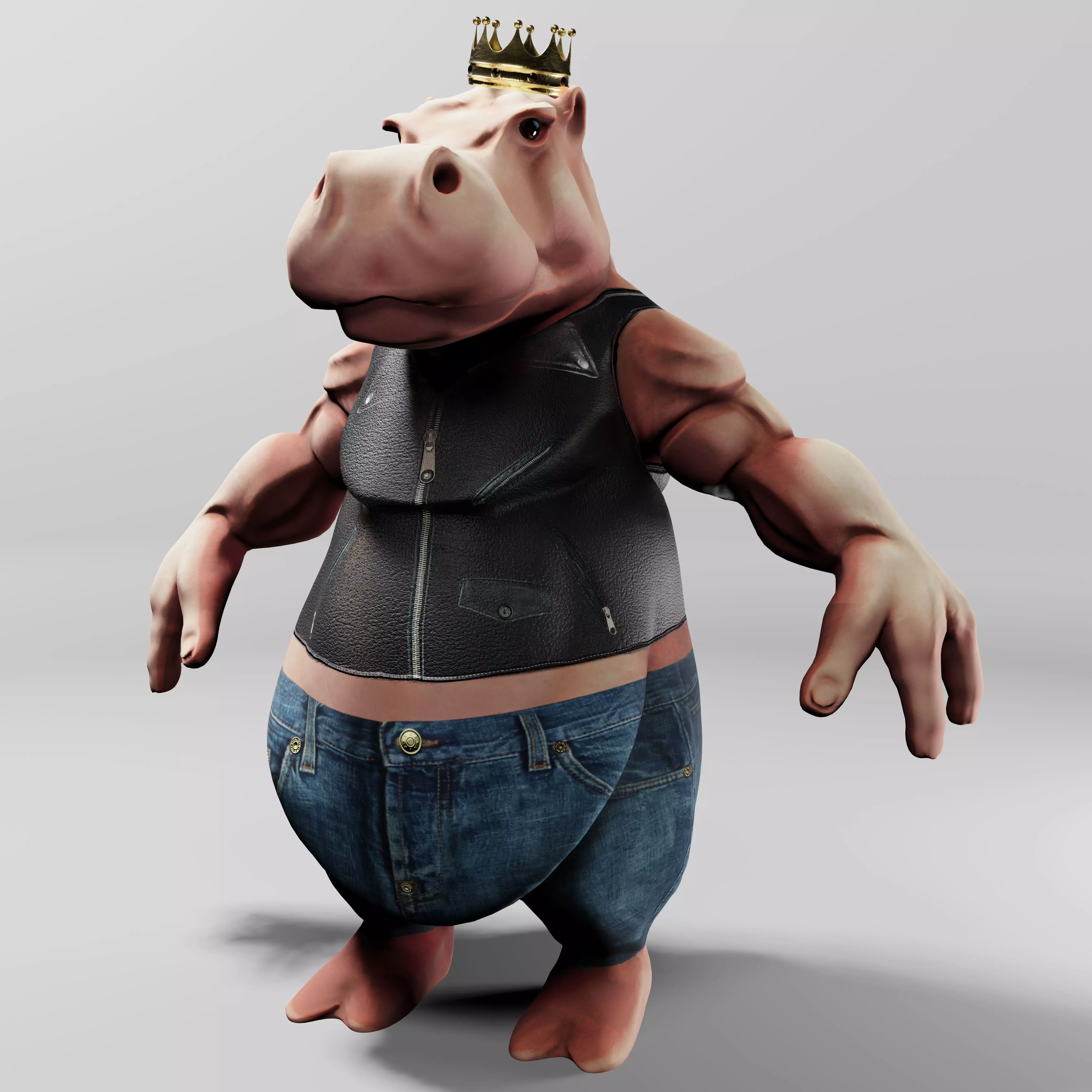 King Hippo 3D Print Model 3D print model