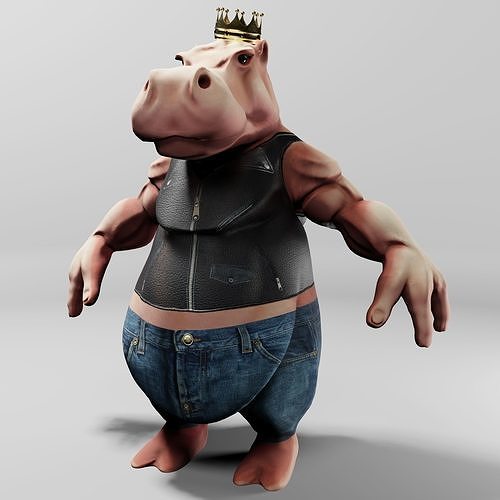 King Hippo 3D Print Model 3D print model