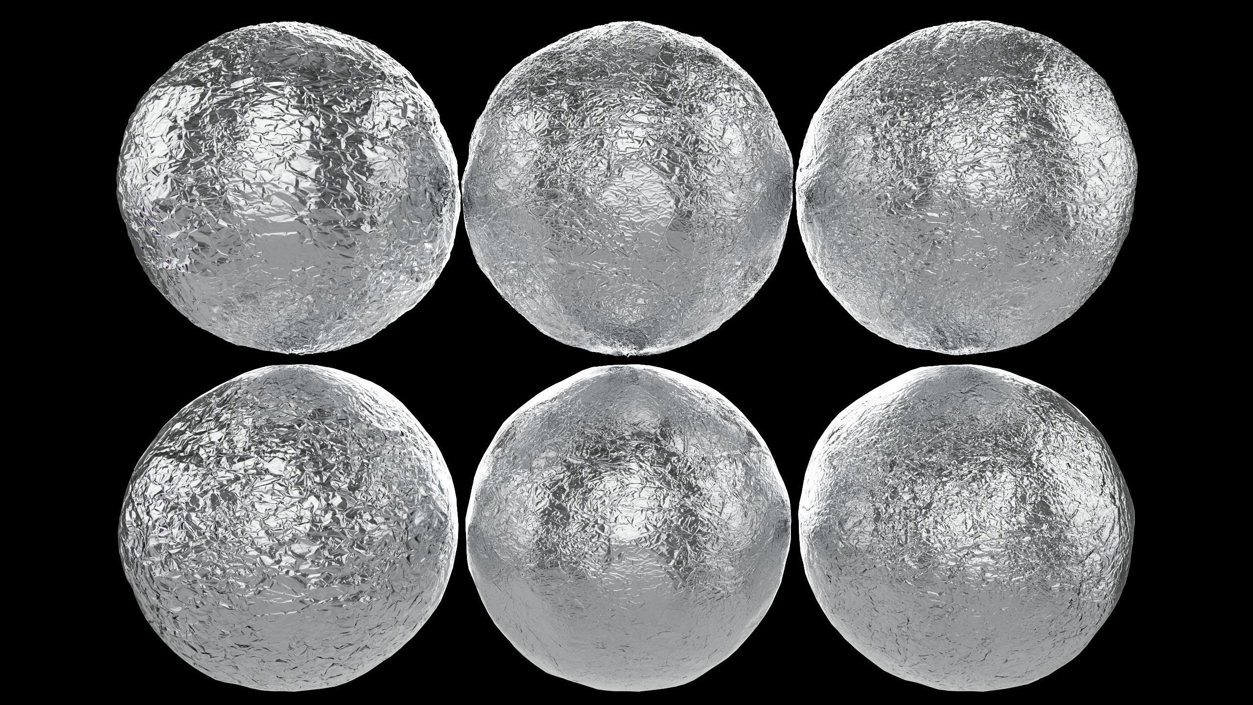 4k seamless realistic scanned foil materials 3D model_2