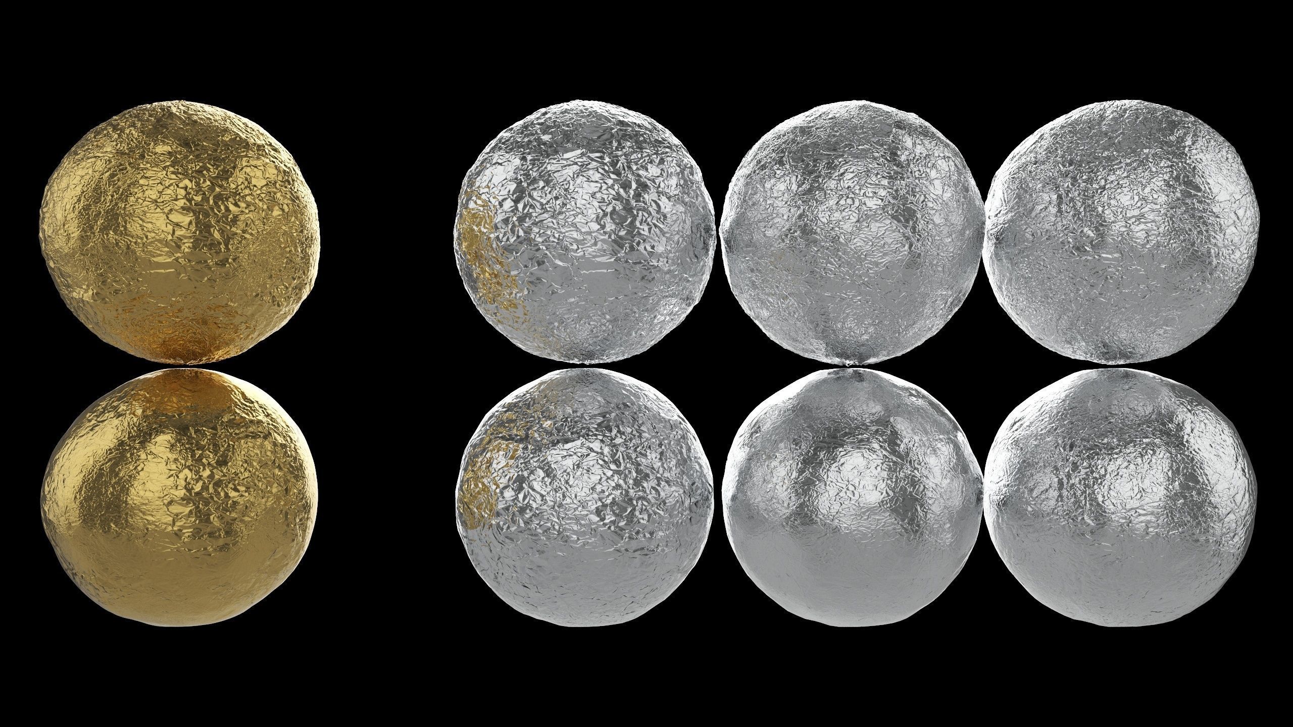 4k seamless realistic scanned foil materials 3D model_3