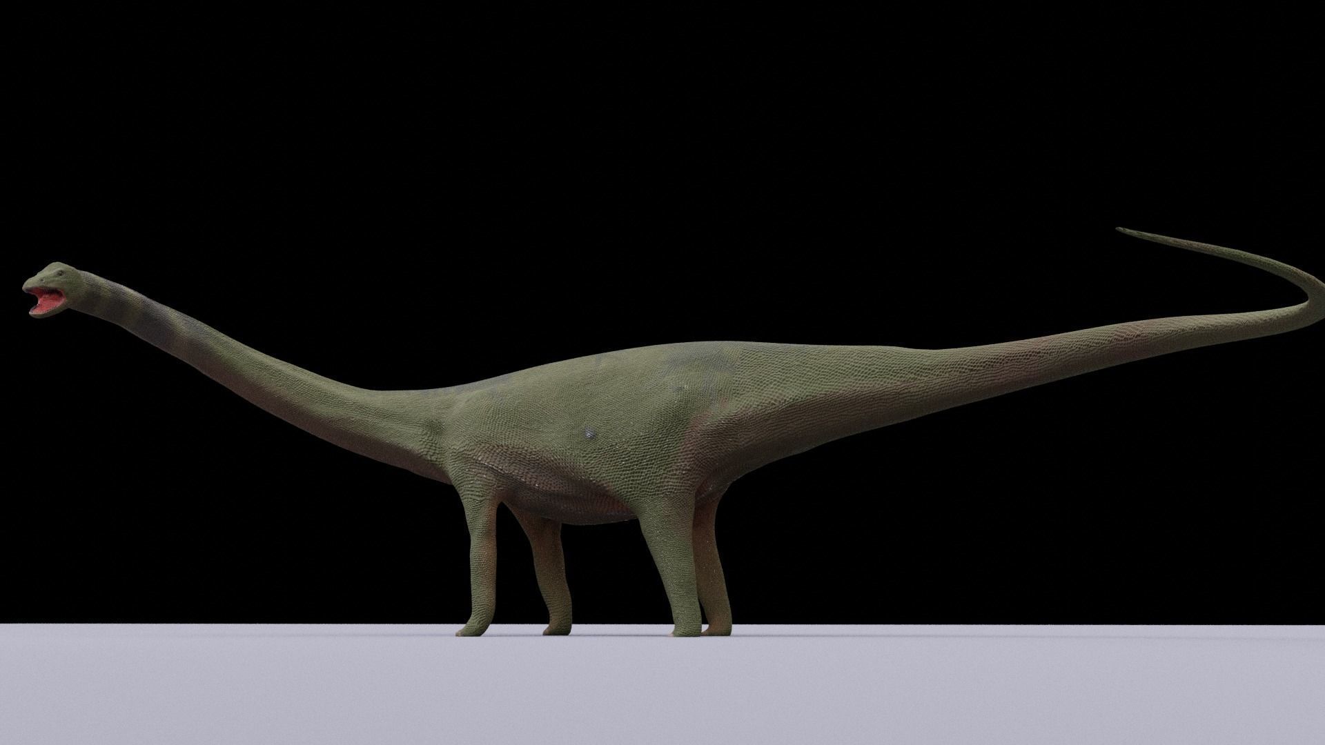 Diplodocus dinosaur 3D model_2