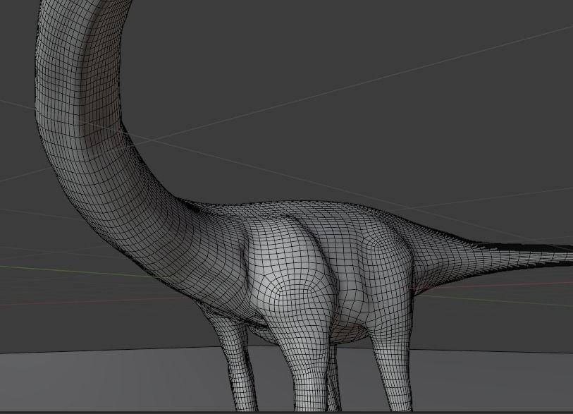 Diplodocus dinosaur 3D model_8