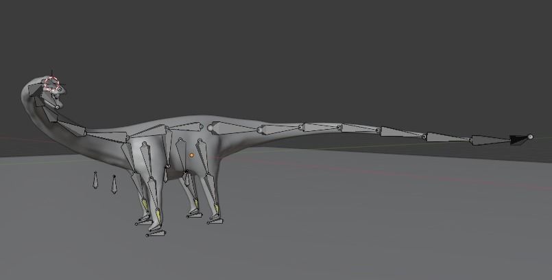 Diplodocus dinosaur 3D model_11