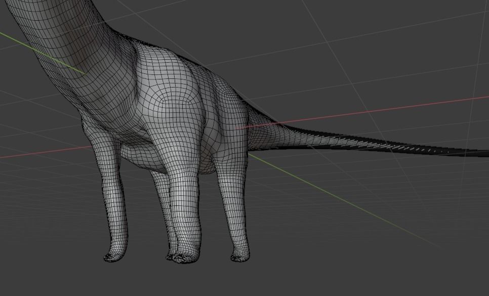 Diplodocus dinosaur 3D model_9