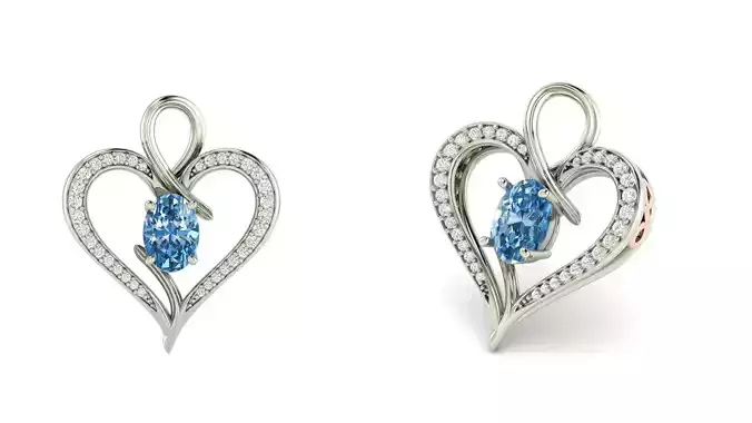 Diamond Heart Pendant 011