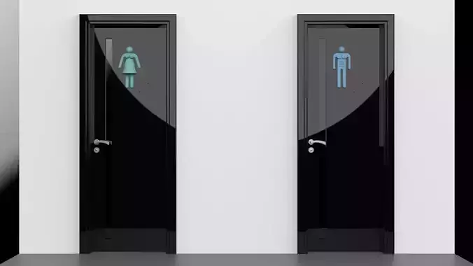 TOILET SIGN 3D