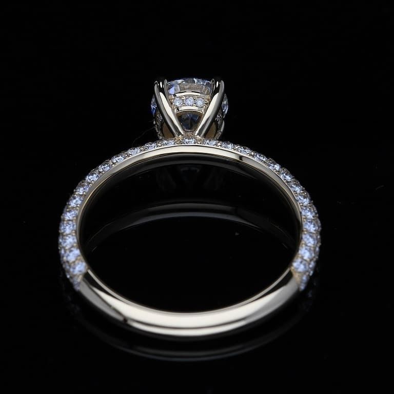 Diamond Wedding Band  3D print model_10