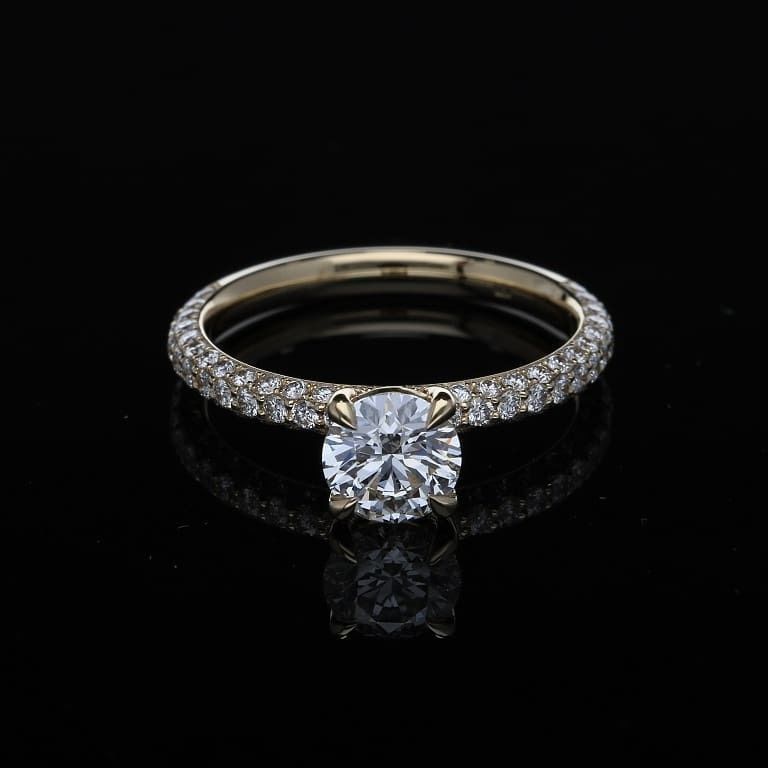 Diamond Wedding Band  3D print model_3