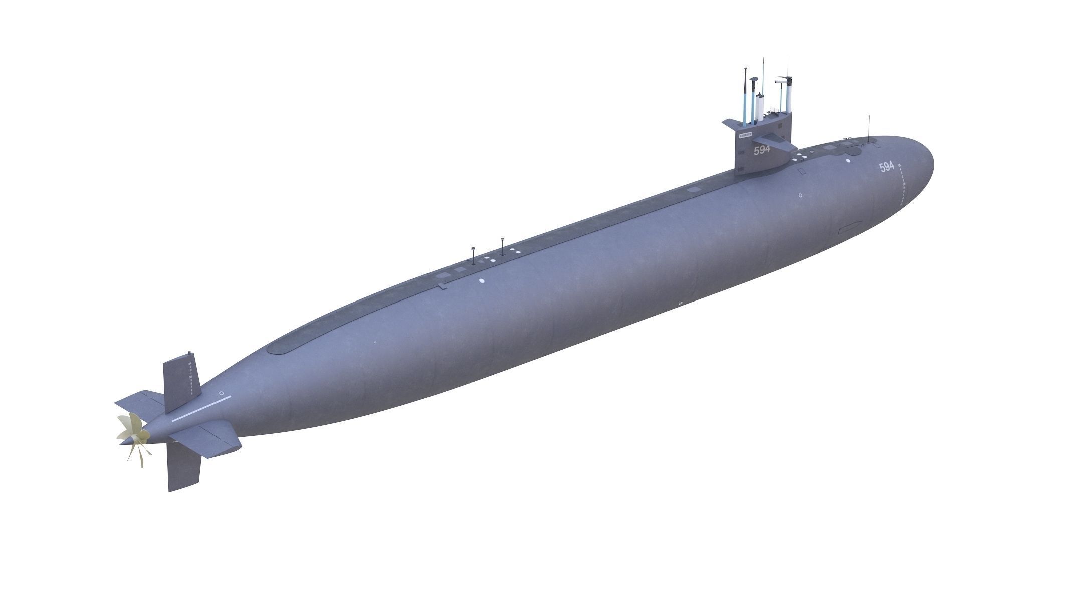 USS Permit SSN-594 3D model_2