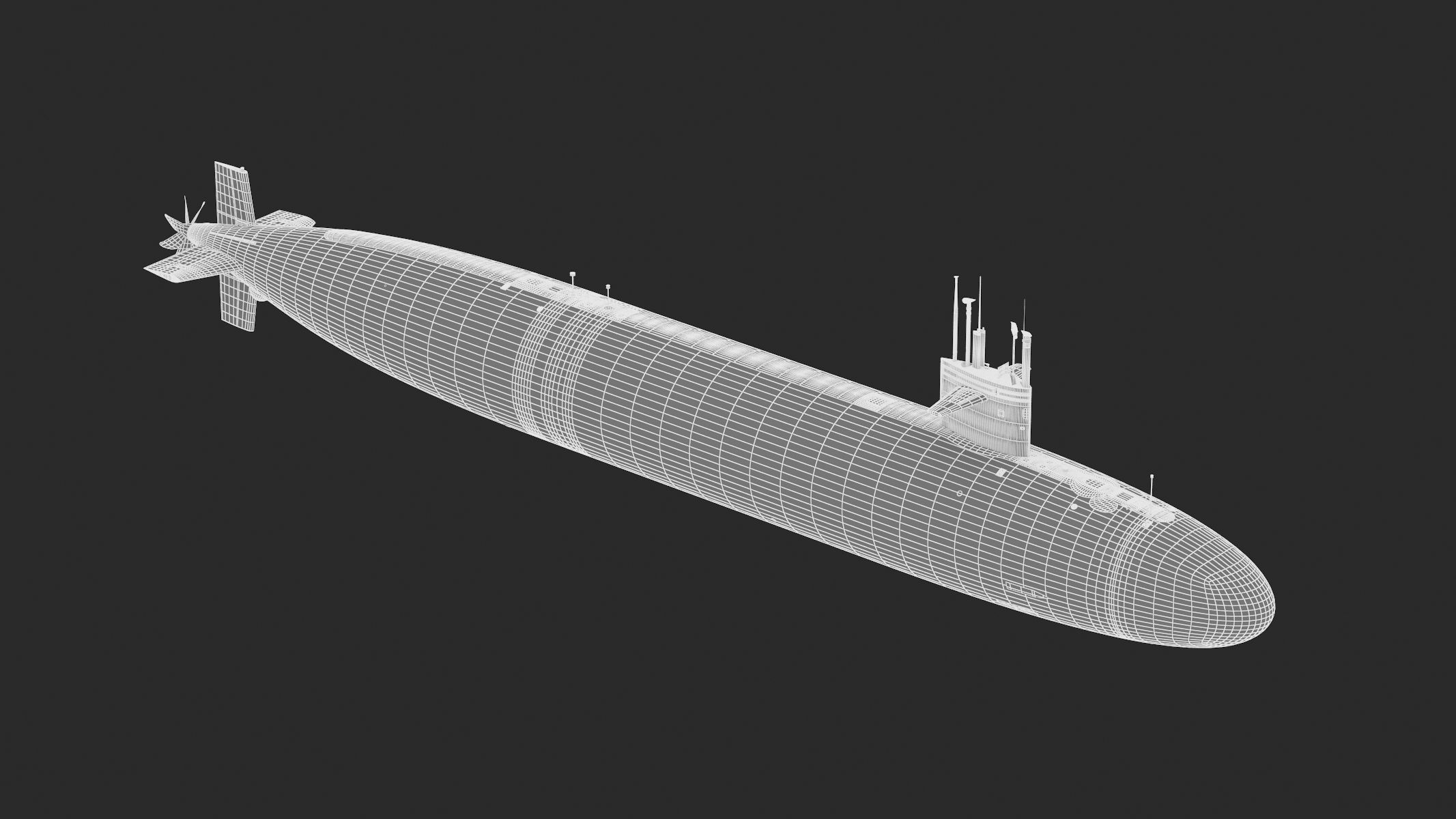 USS Permit SSN-594 3D model_11