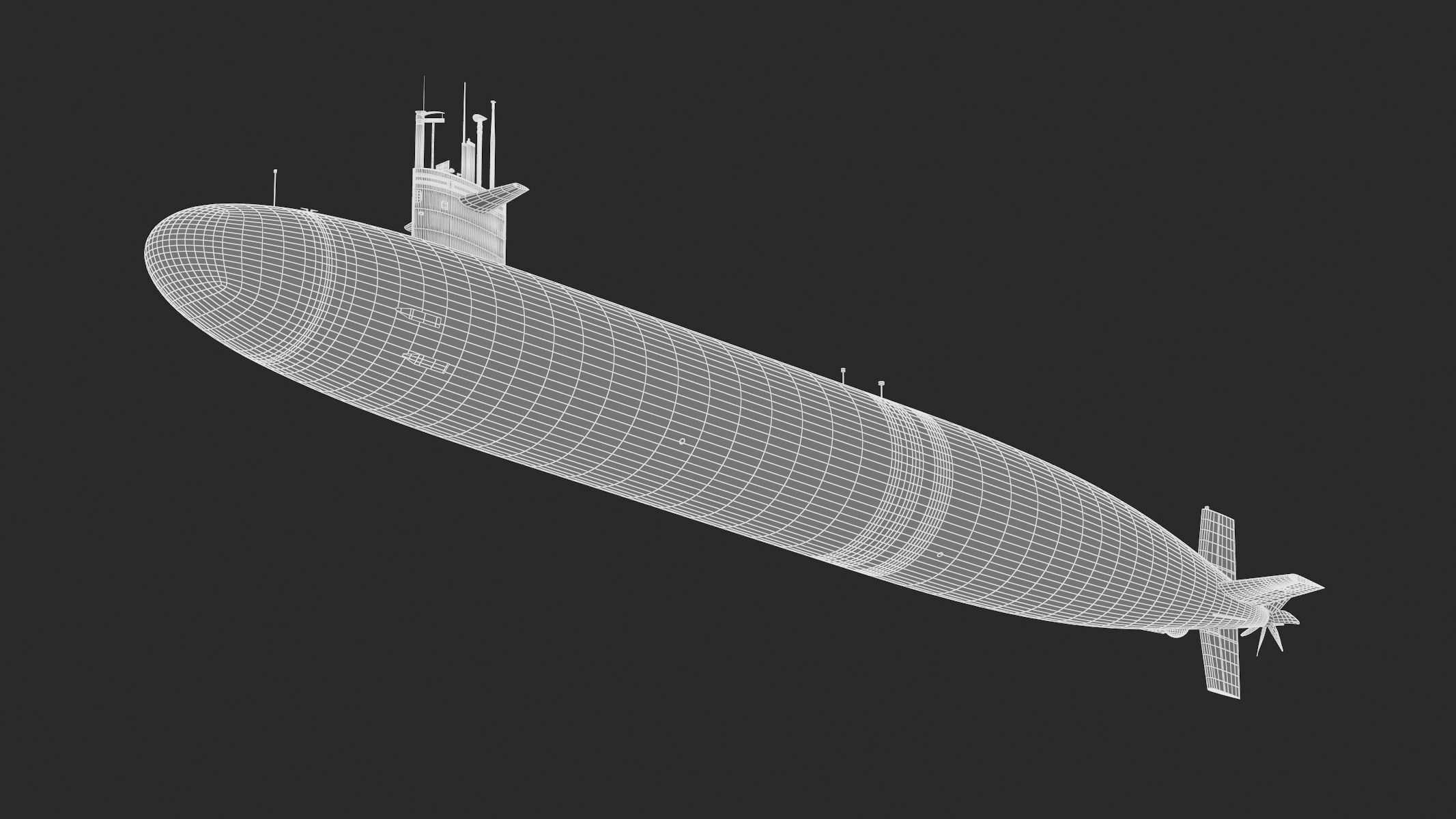 USS Permit SSN-594 3D model_14