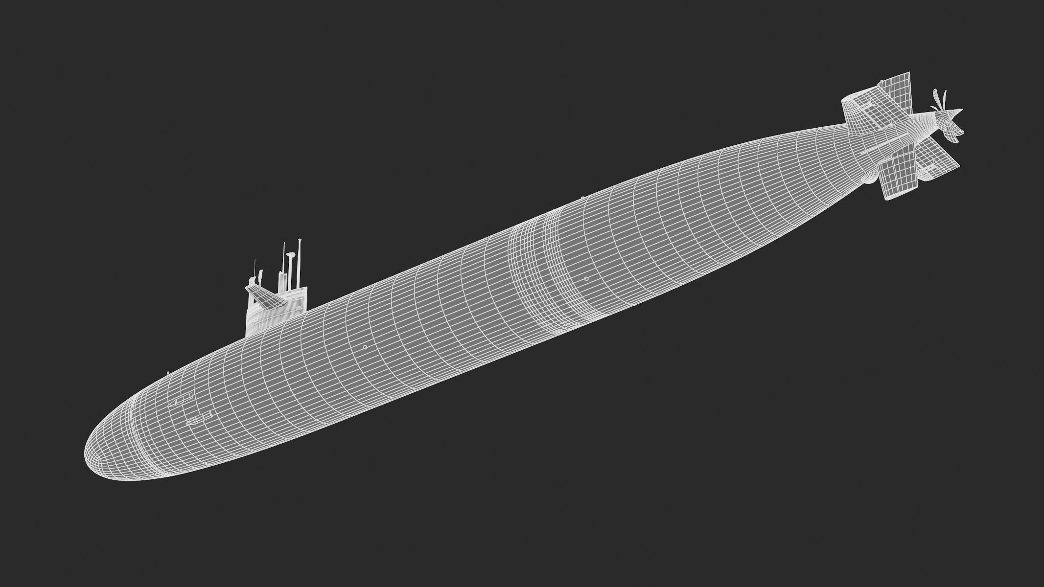 USS Permit SSN-594 3D model_13