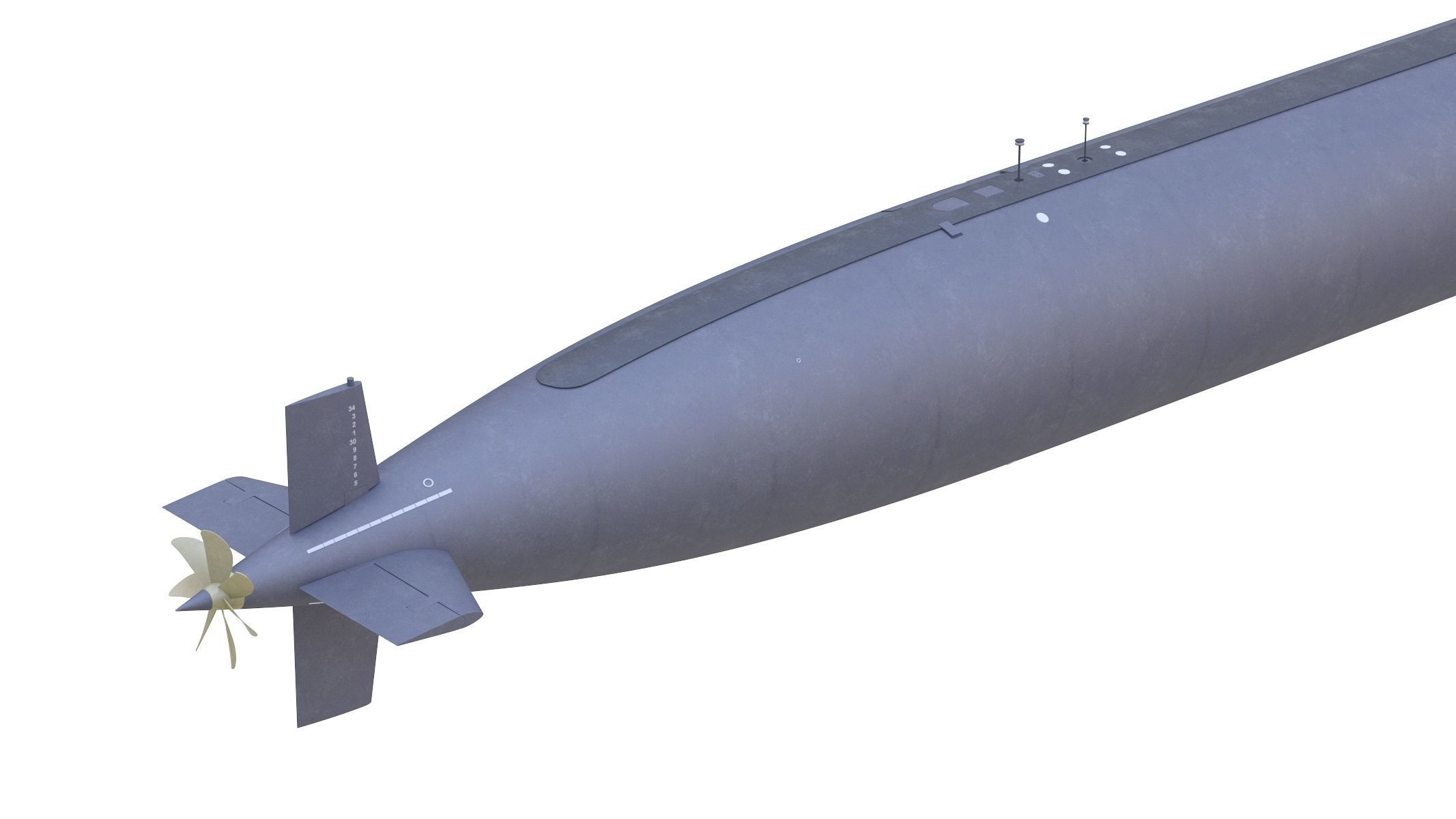 USS Permit SSN-594 3D model_7