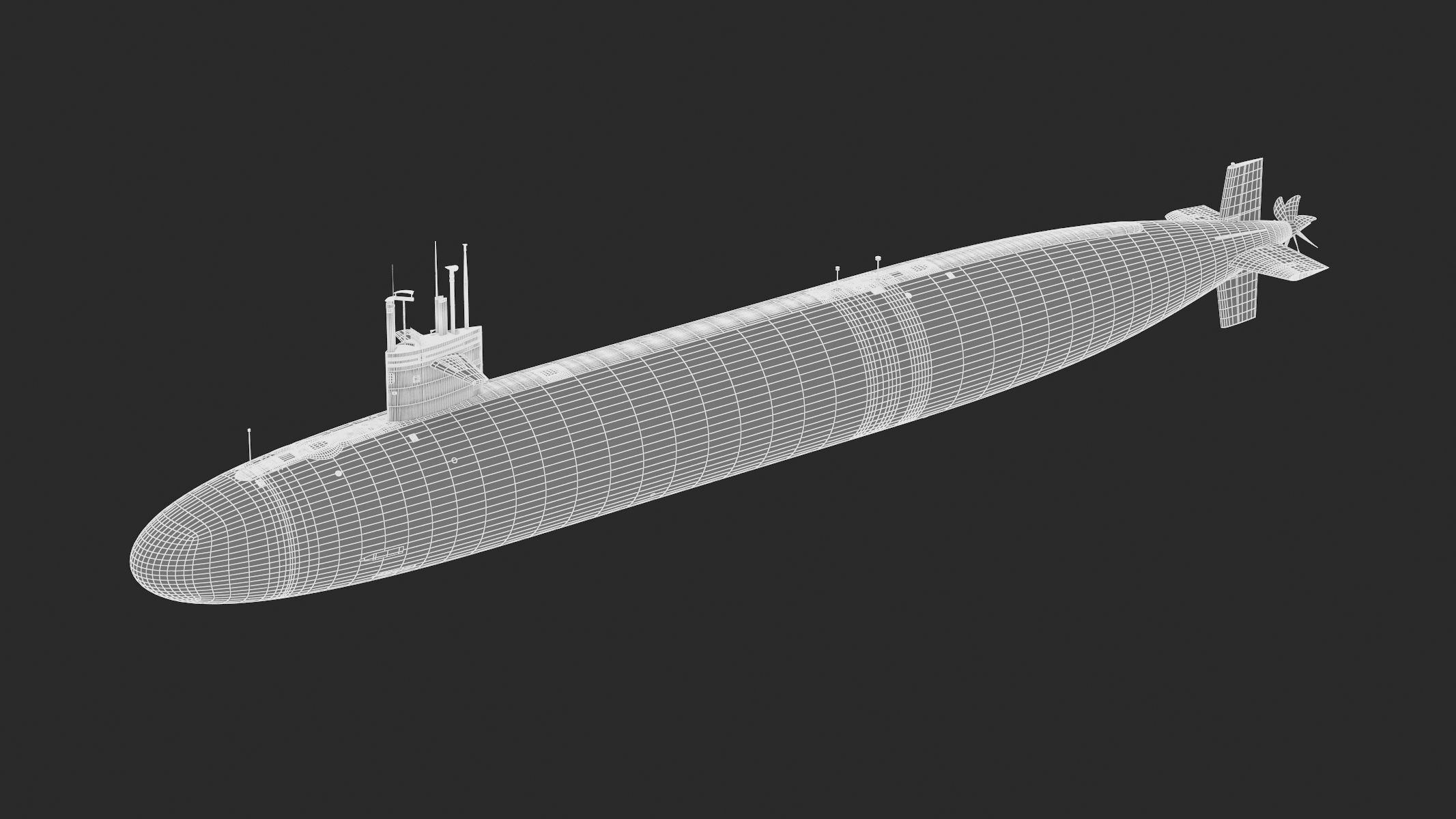 USS Permit SSN-594 3D model_10
