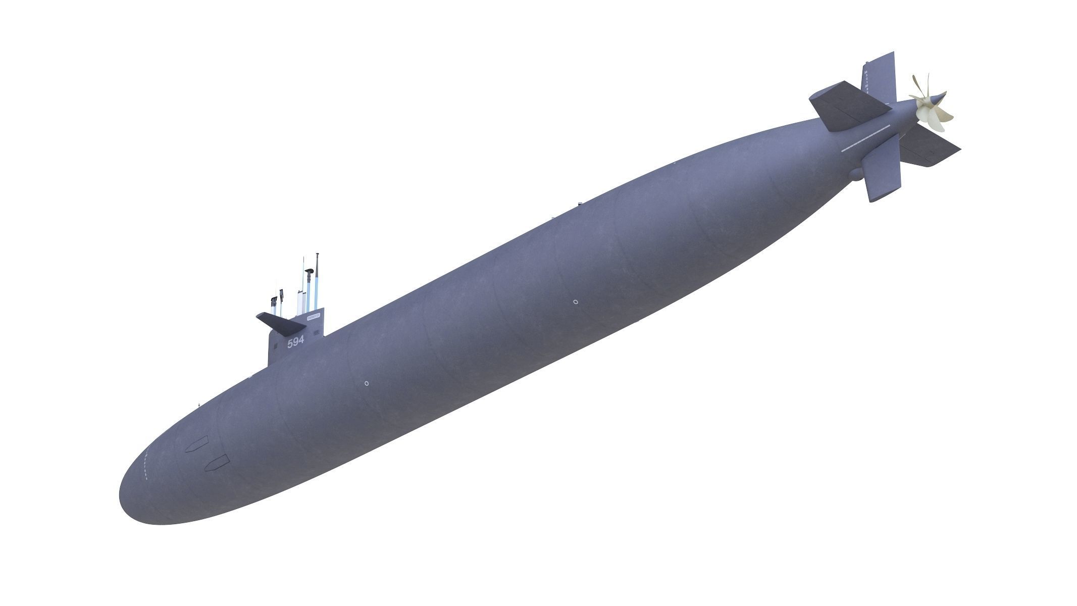 USS Permit SSN-594 3D model_3