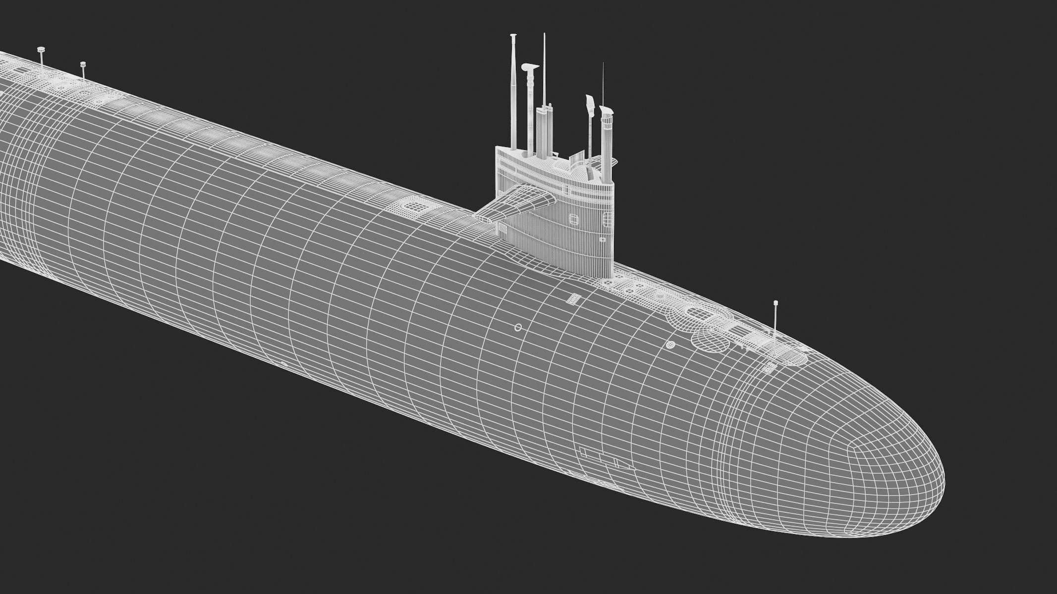 USS Permit SSN-594 3D model_16