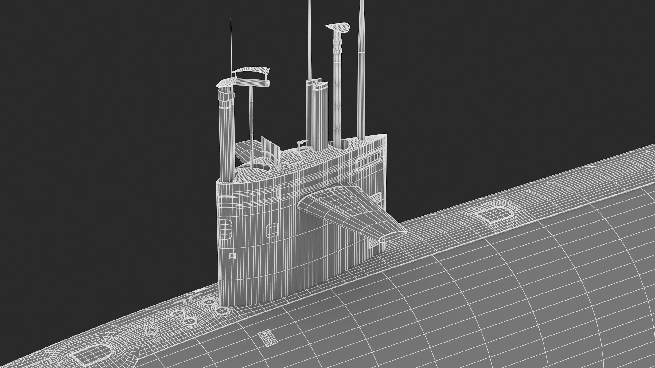 USS Permit SSN-594 3D model_15