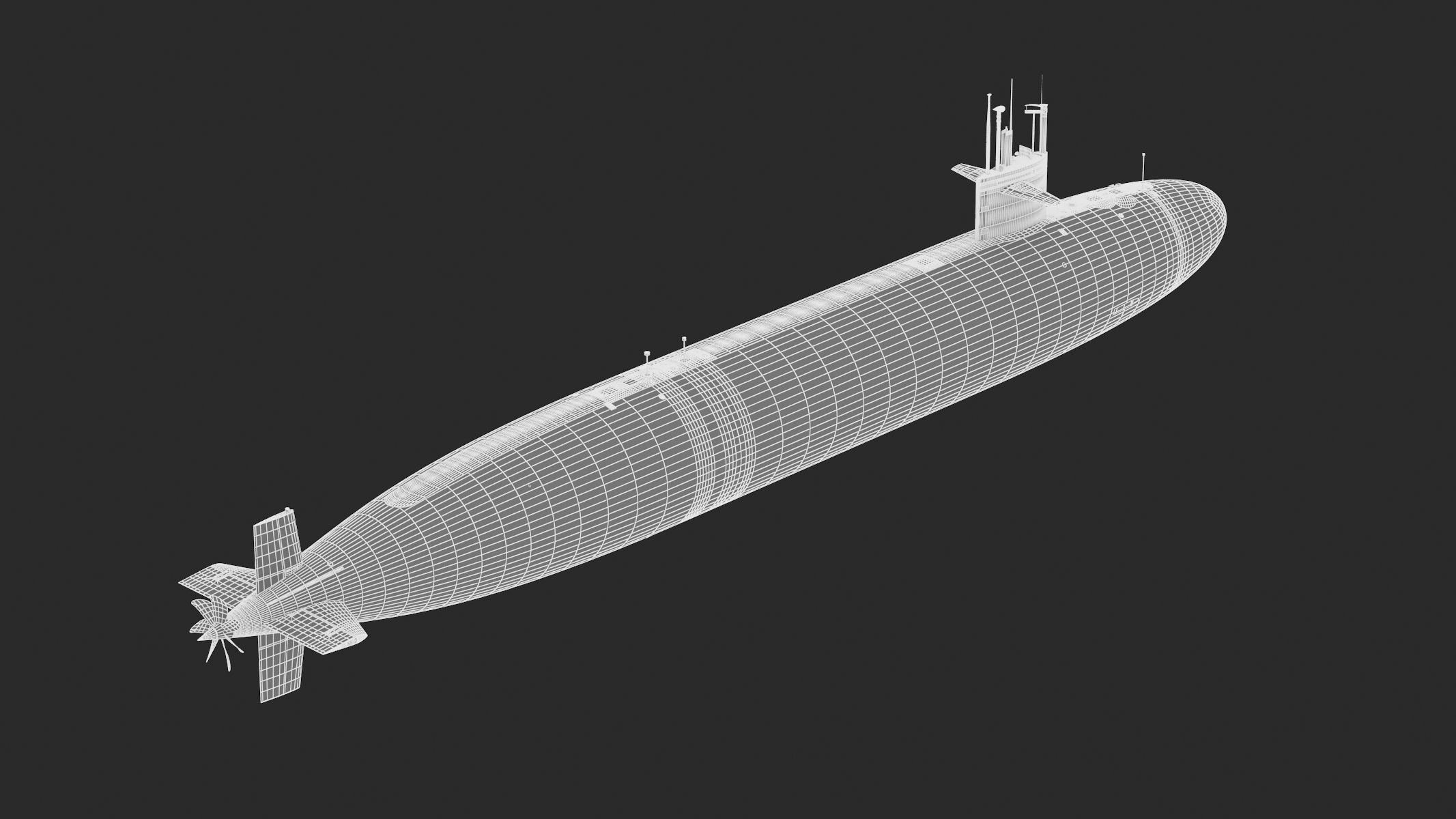USS Permit SSN-594 3D model_12