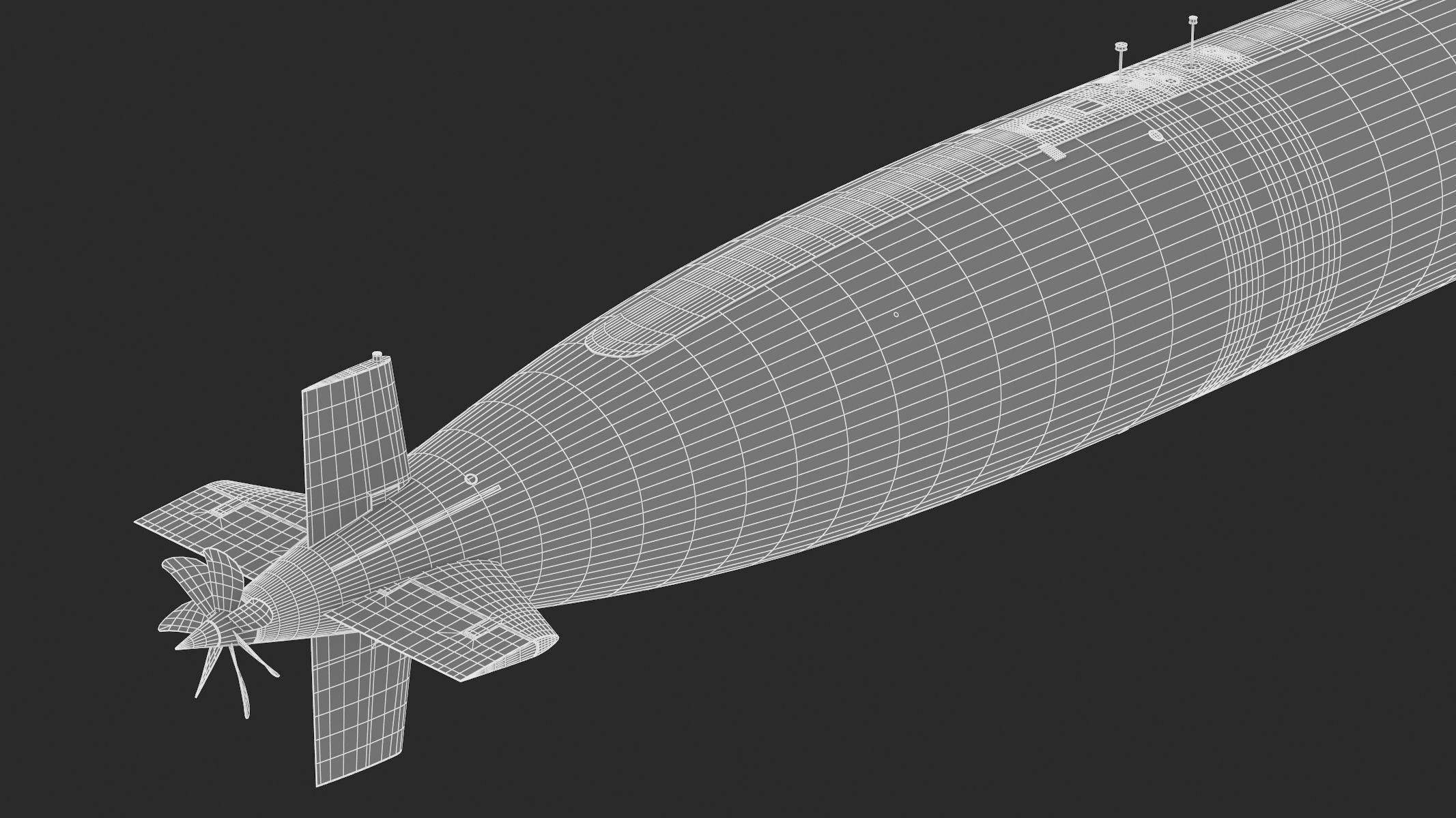 USS Permit SSN-594 3D model_17