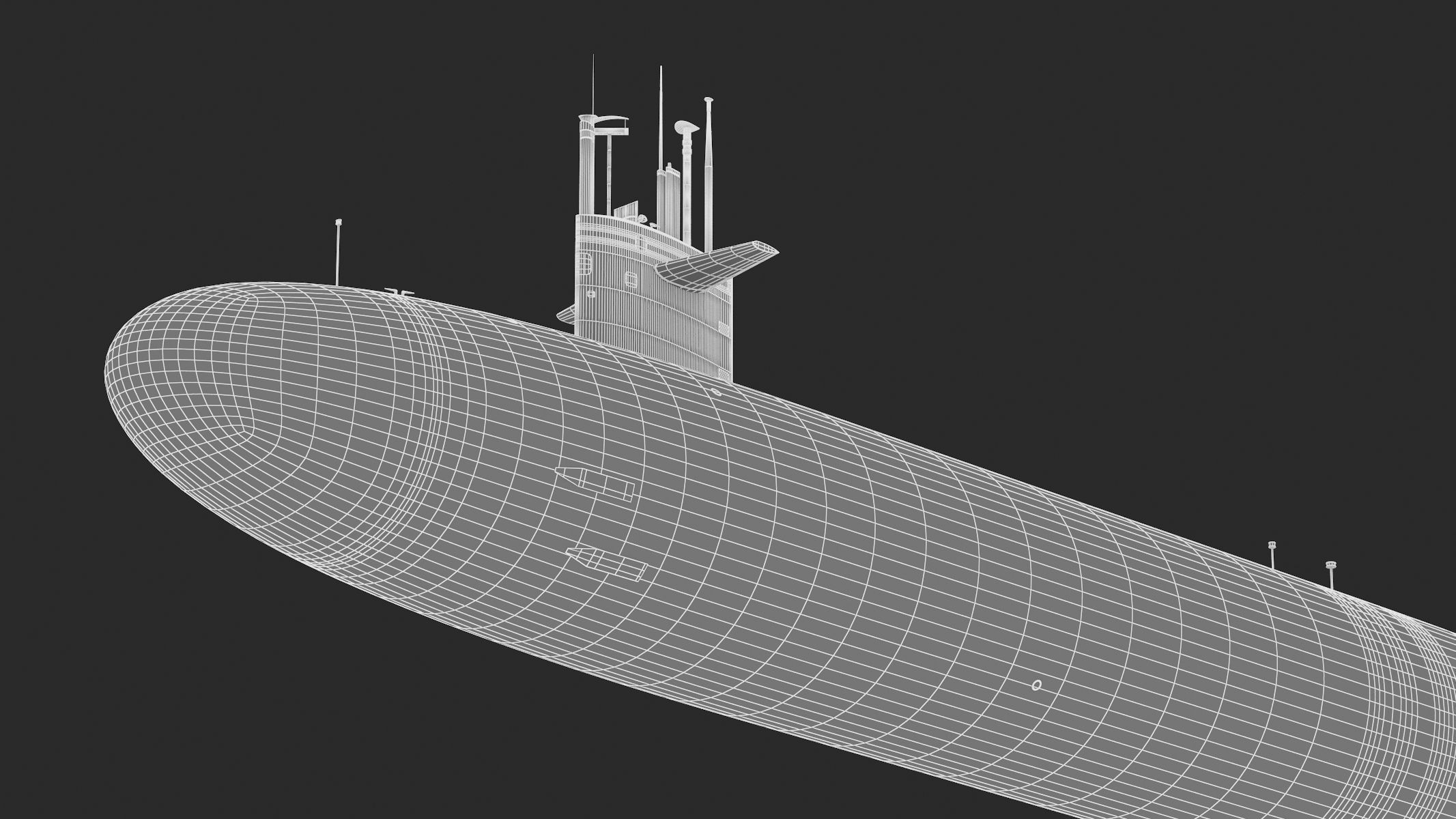 USS Permit SSN-594 3D model_19