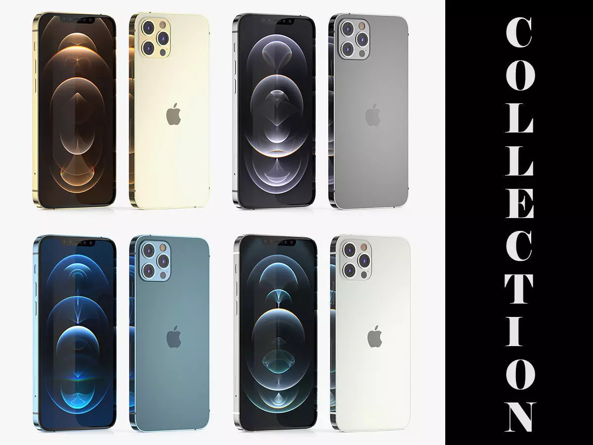 Apple iPhone 12 Pro All Colors 3D model_0