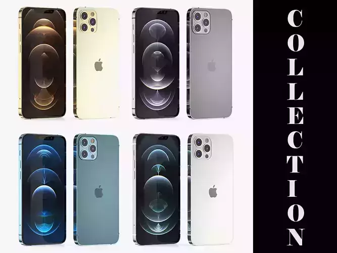 Apple iPhone 12 Pro All Colors 3D model