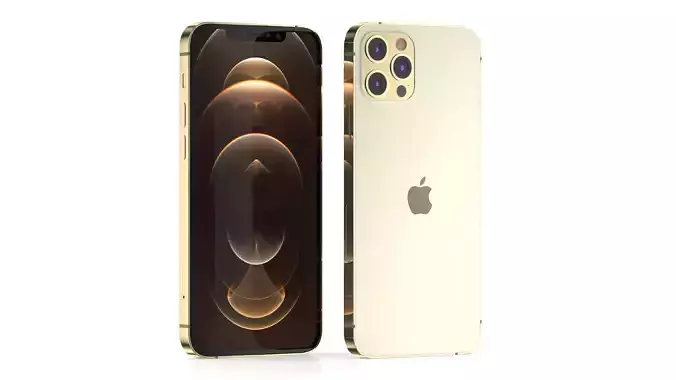  Apple iPhone 12 Pro Gold  3D model