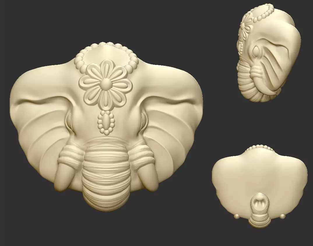 elephant head 3D print model
