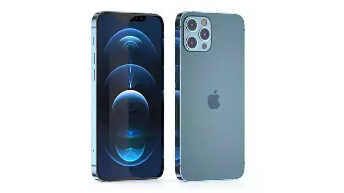 Apple iPhone 12 Pro Pacific Blue 3D model
