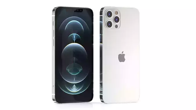 Apple iPhone 12 Pro Silver 3D model