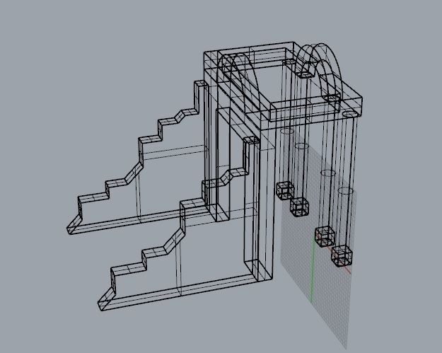 Ruin building 3D print model_3